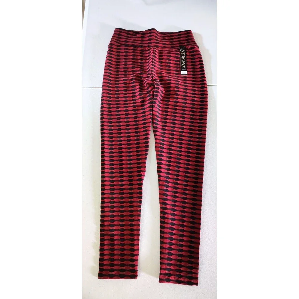 New Mix Women’s Plus 1XL/2XL Black/Olive Striped Ankle‎ Leggings